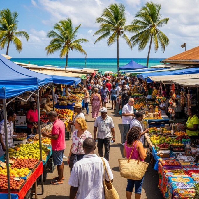 La marché Saint Paul à La Réunion